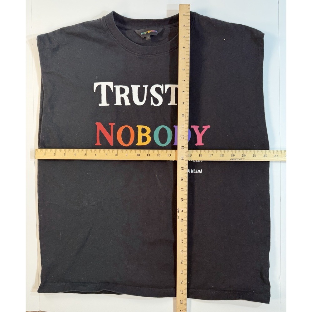 Teddy Fresh Trust Nobody T Shirt Mens Large Graphic Streetwear Tee - Picture 2 of 3